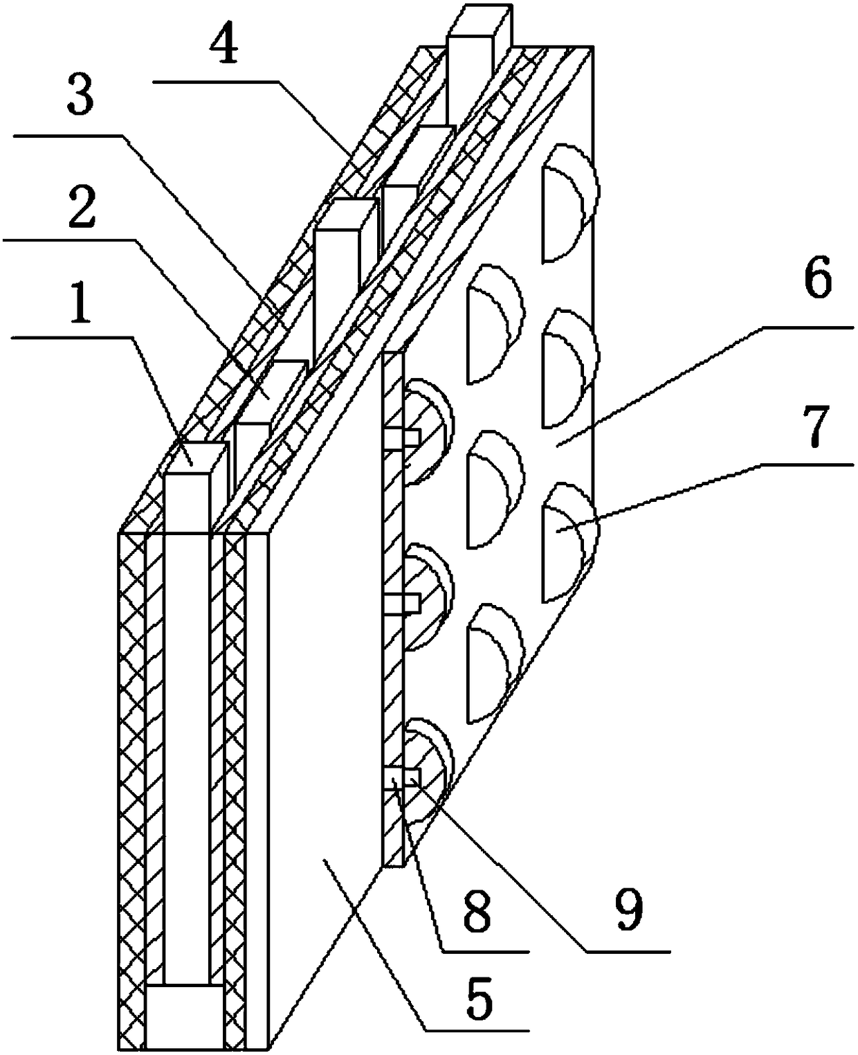 Noise control wall structure of luxurious house indoor leisure area