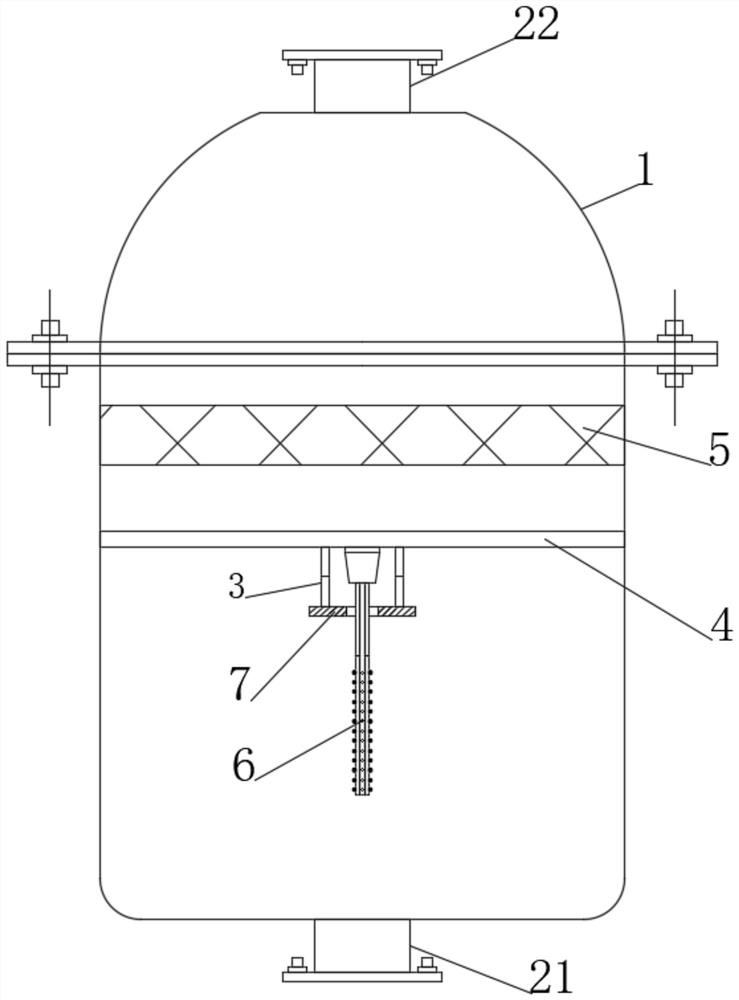 Self-expanding umbrella skirt-shaped printing and dyeing waste gas treatment device