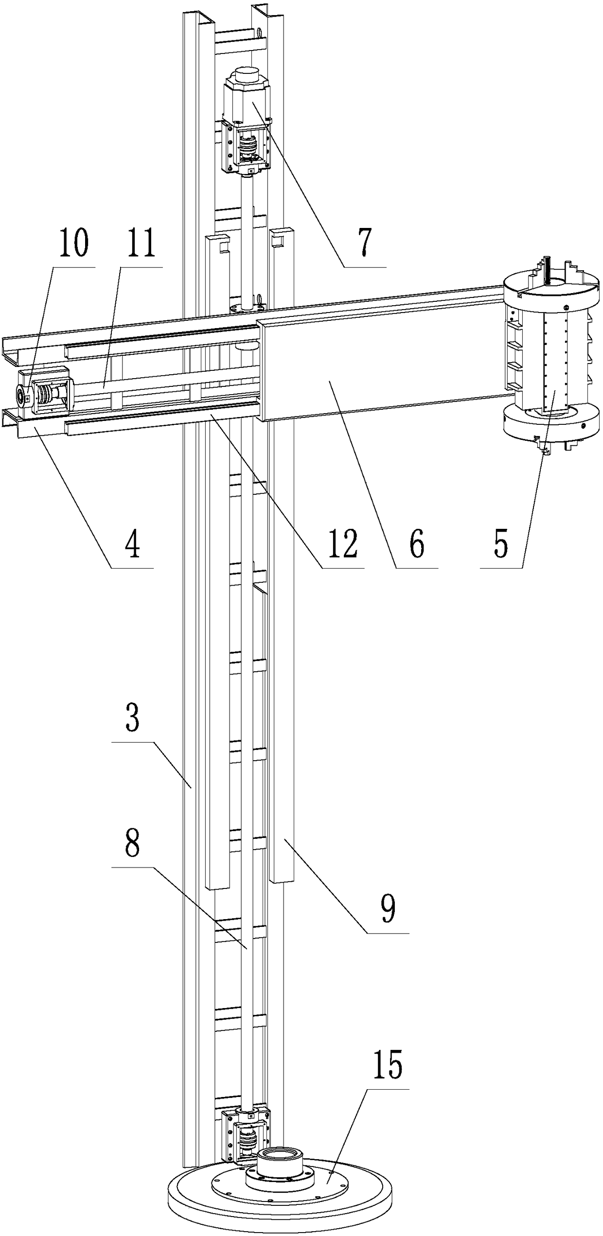 Remanufacturing repair equipment of vertical structure for stainless steel cladded vertical column