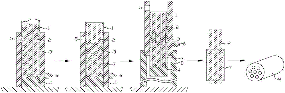 Method for forming honeycomb intermetallic compound filter element and die for method