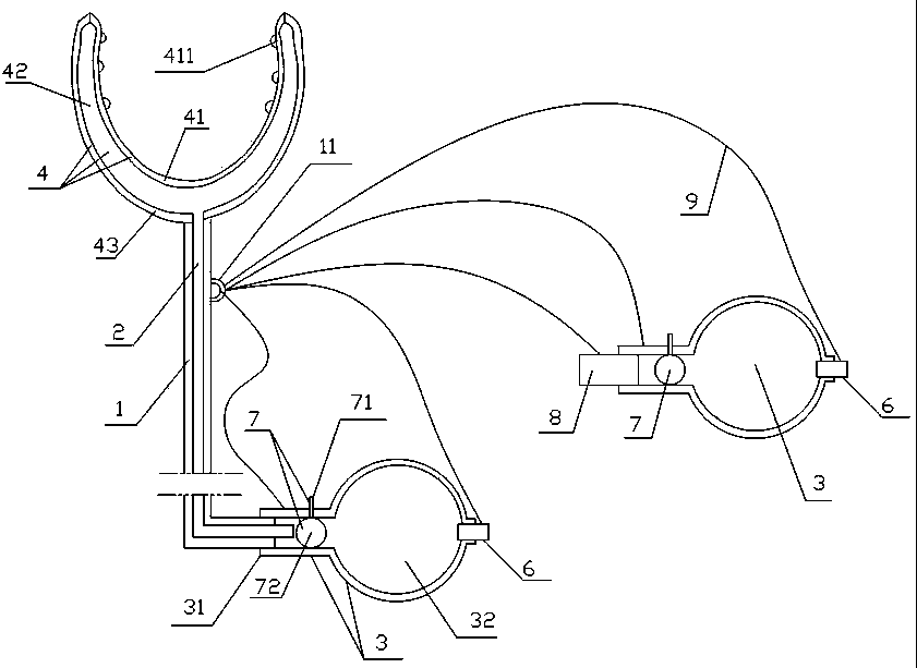 Inflatable type replacing device for high-voltage chamber bulb