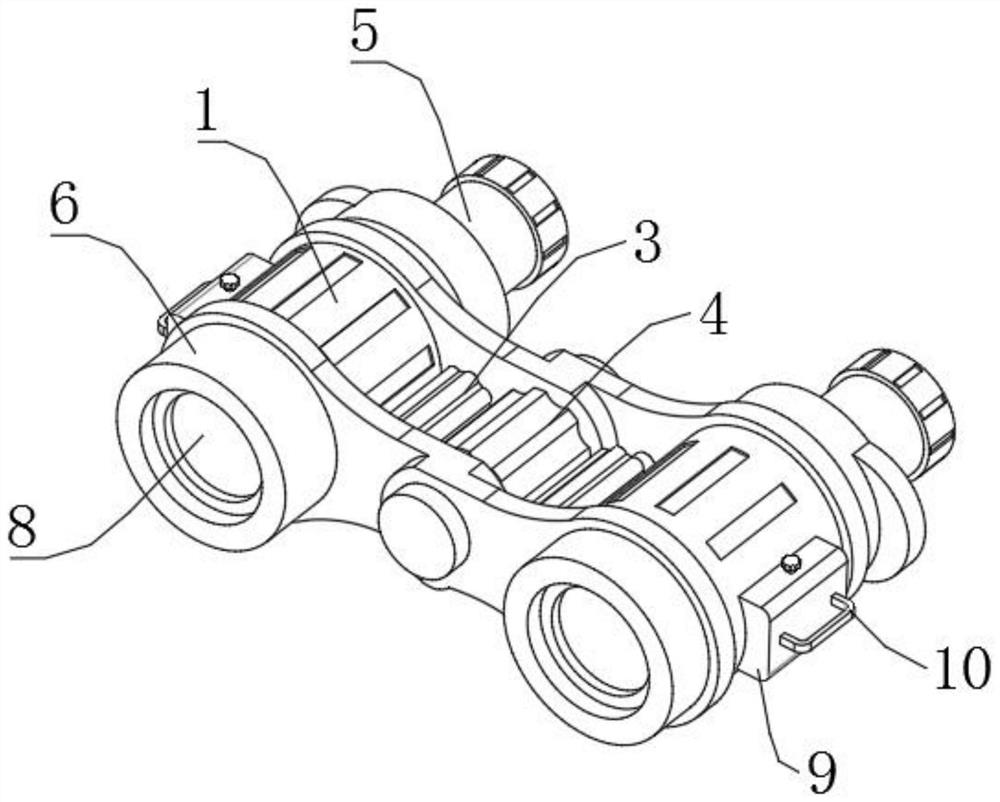 Binocular telescope focusing structure