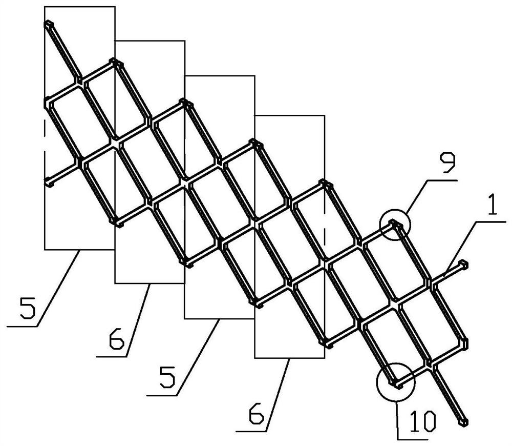 A kind of dot matrix core structure and its cutting interlocking preparation method