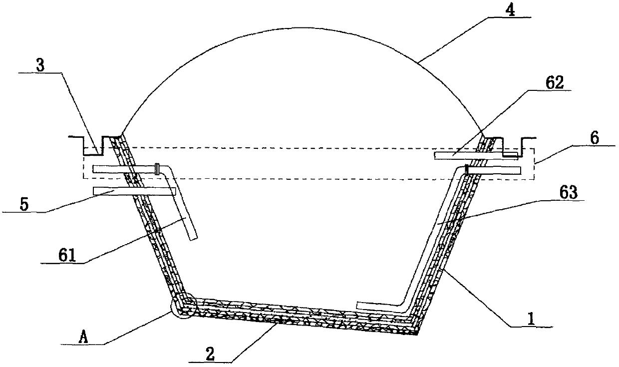 Biogas fermenting pit having insulating structure