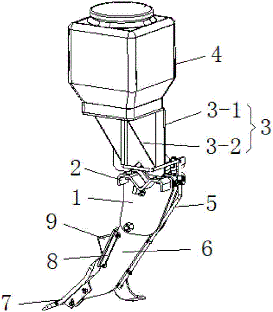 Plant protection agent spraying device for omnibearing subsoiling machine