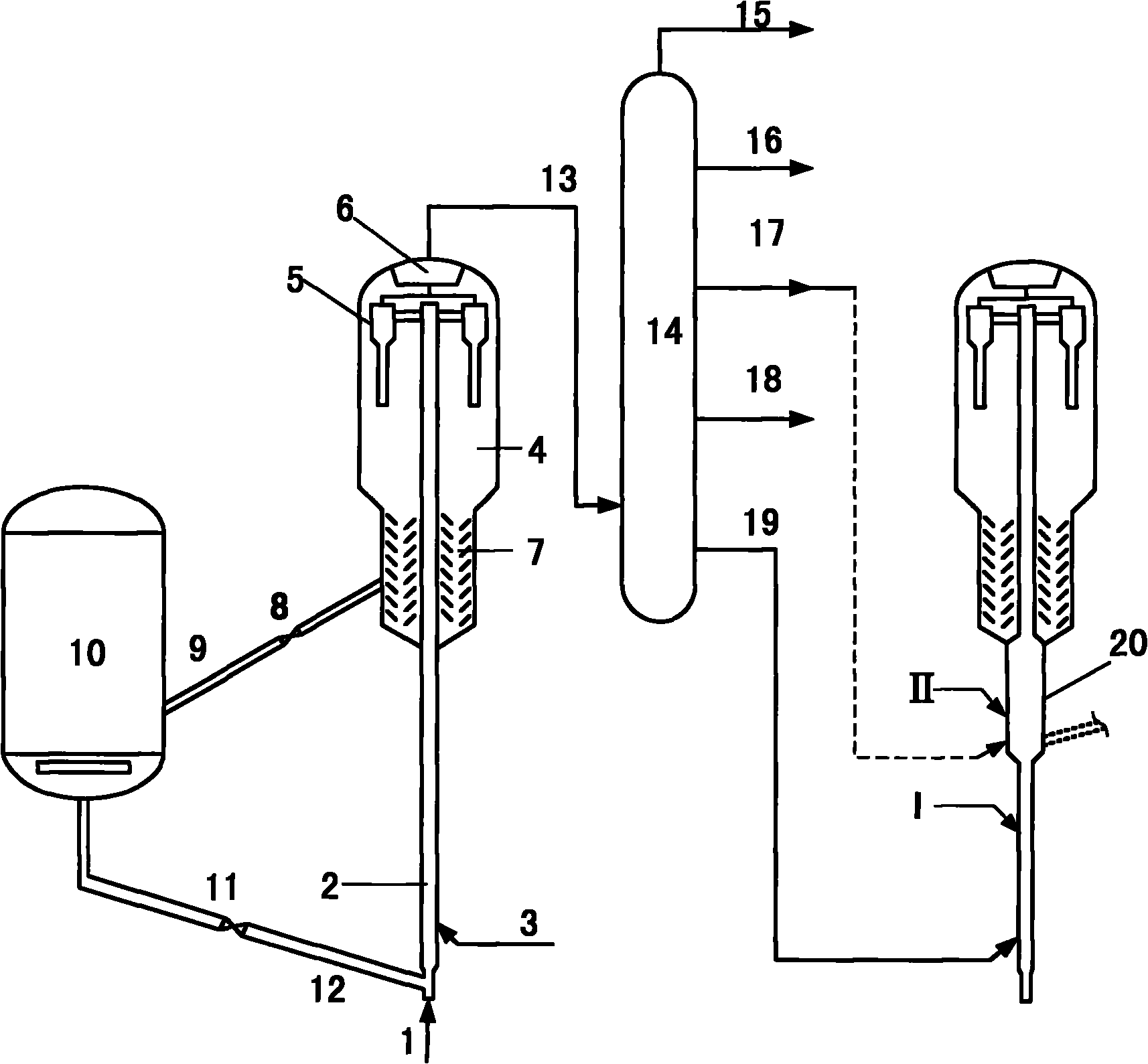 Catalytic conversion method for producing high-cetane number light diesel oil and low-olefin gasoline