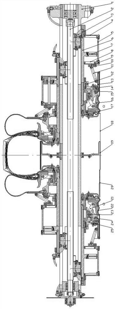 One-time mechanical turn-up boosting capsule drum