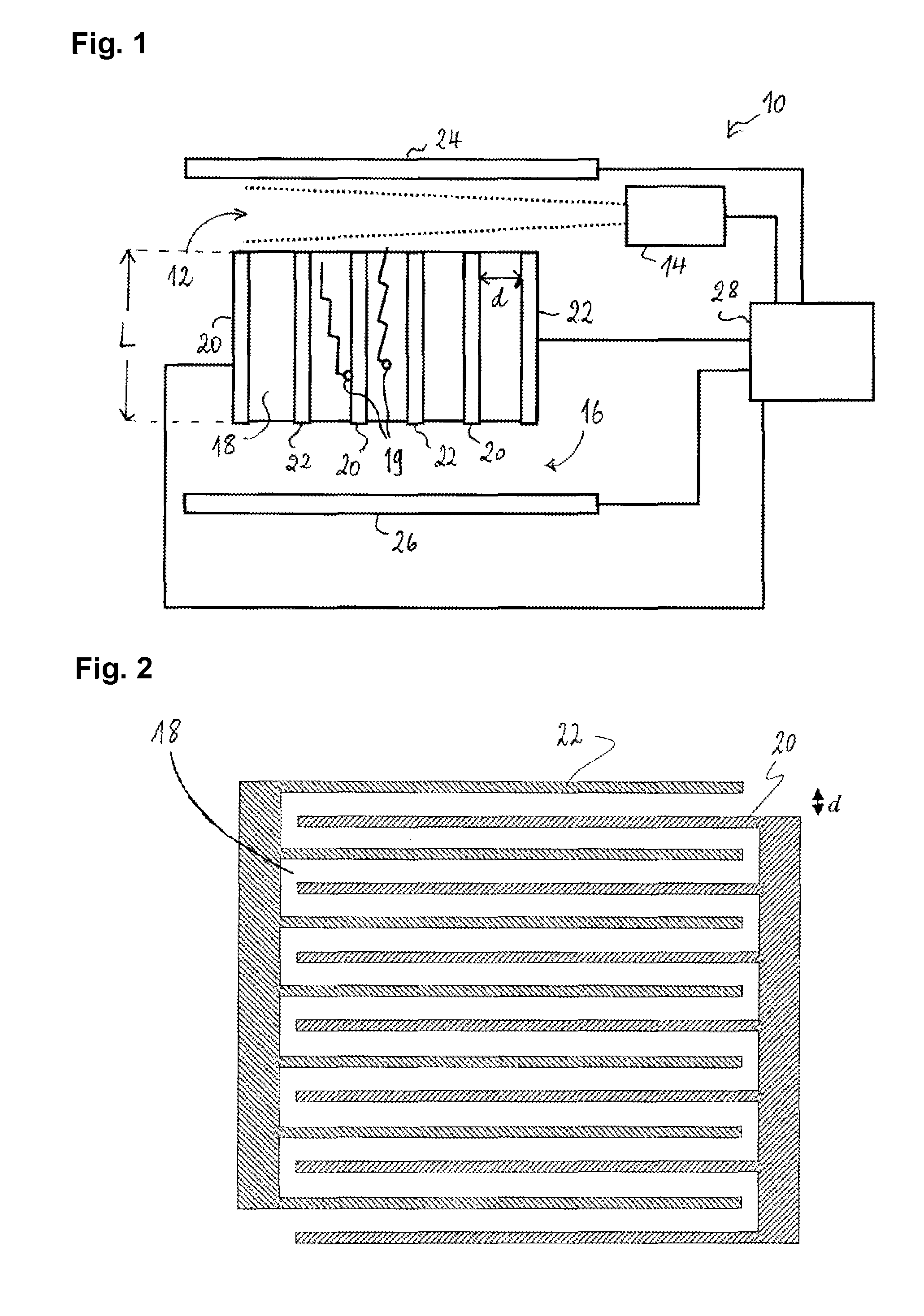 Differential mobility spectrometer with asymmetrically oscillating driving electrical field