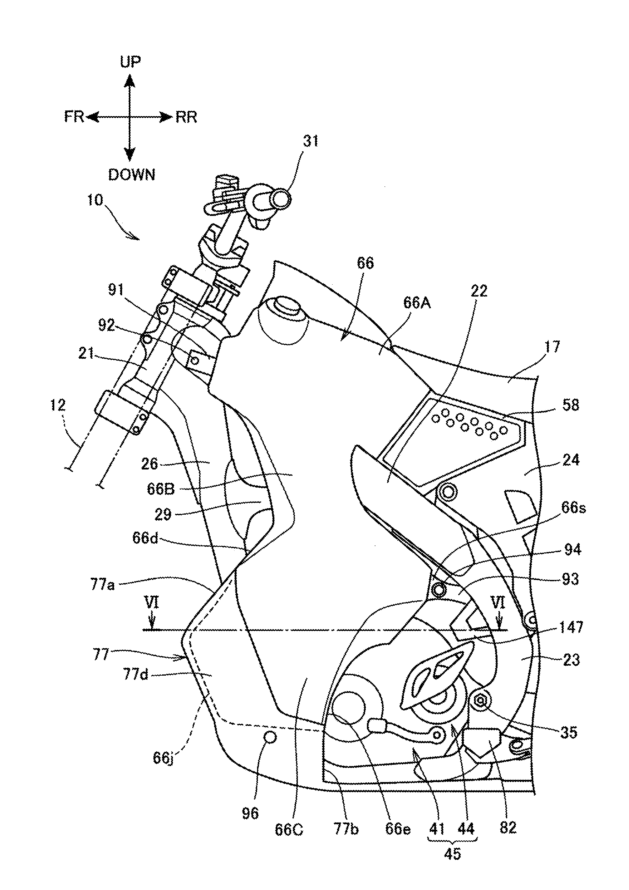 Electrical component mounting structure for saddle-riding type vehicle