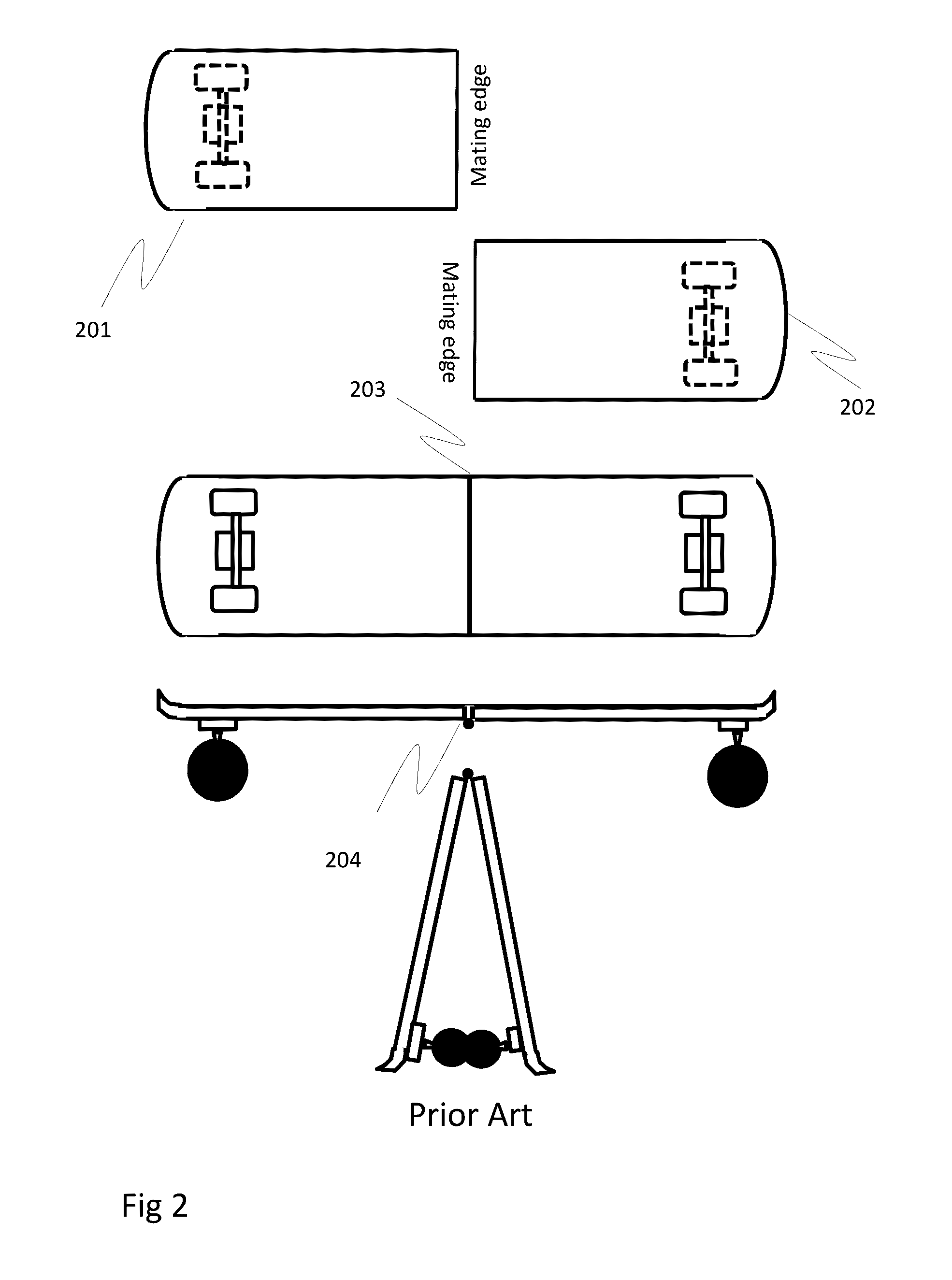 System and method for a folding skateboard with hands free folding operation