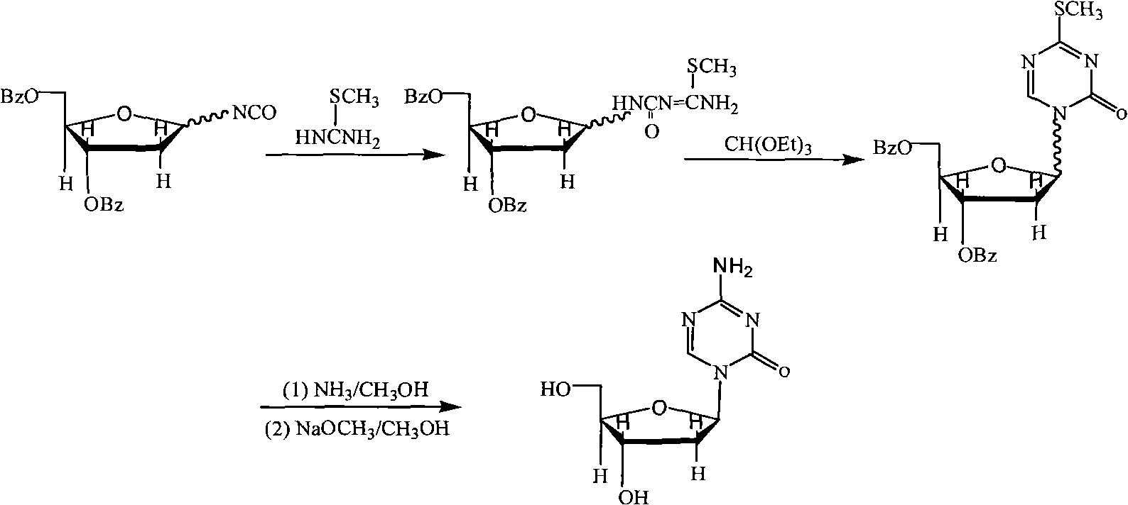 Industrialized production method for high-purity decitabine