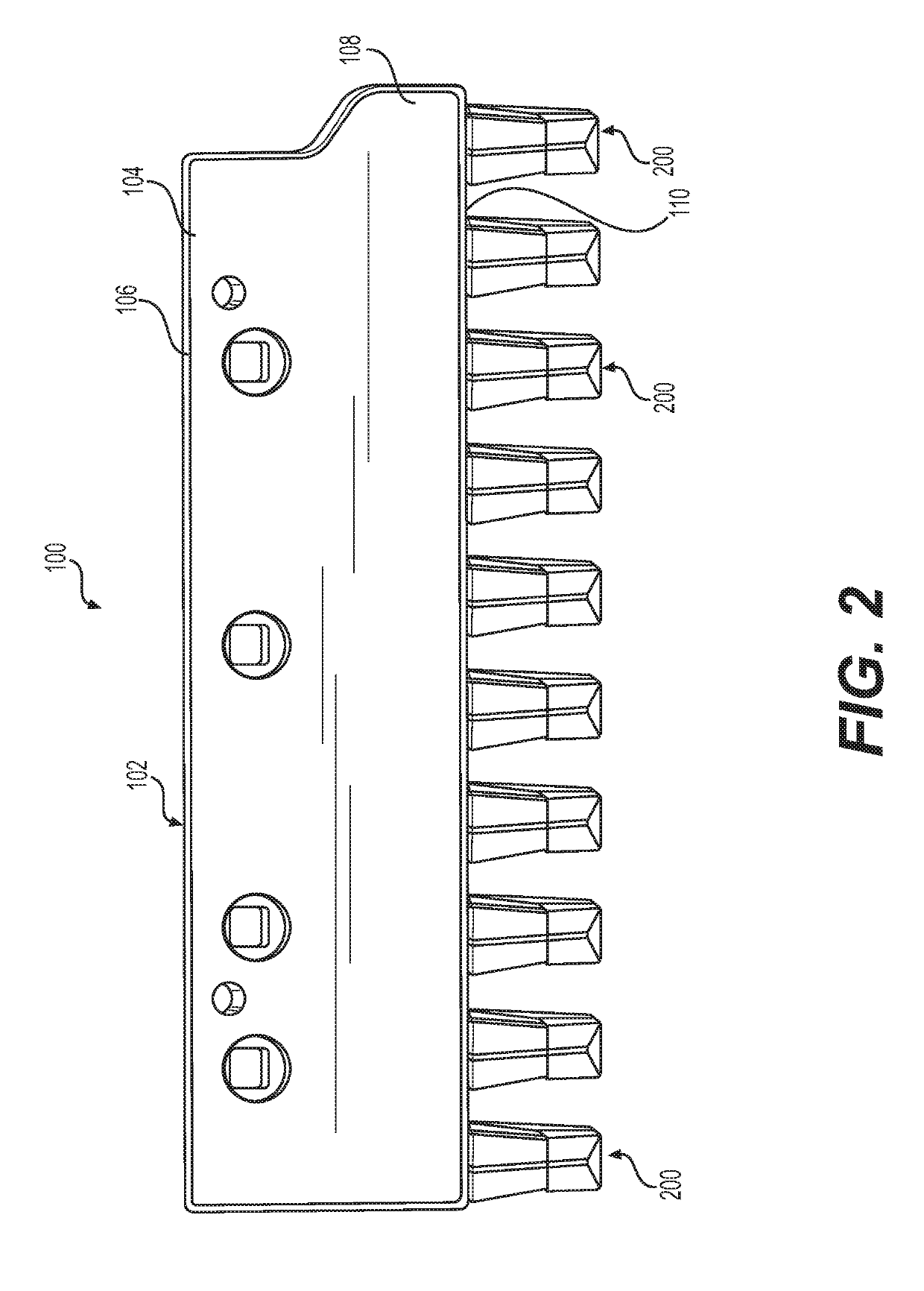 Serrated blade assembly using differently configured components