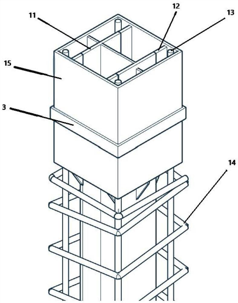 Fabricated steel reinforced concrete column-steel reinforced concrete beam joint with inner and outer steel sleeves
