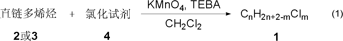 Synthesizing method of polychloroalkane