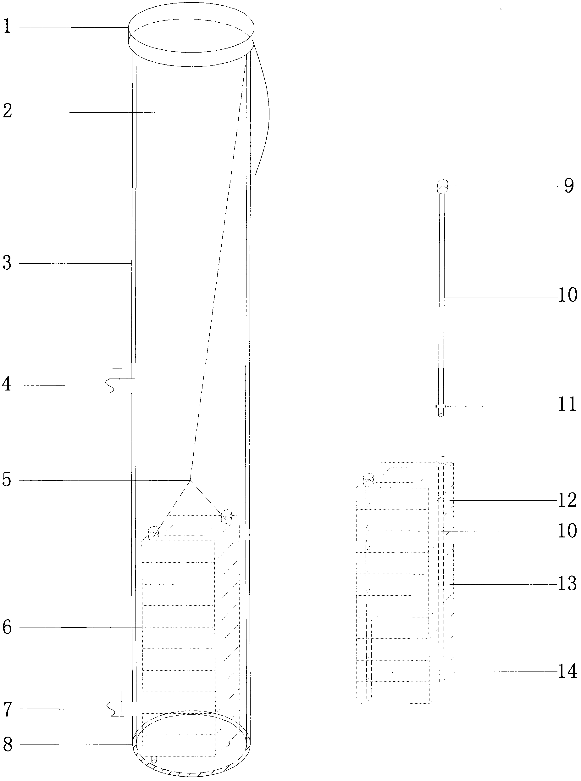 Water-sediment compound simulation test device for accurately layering and collecting sediment