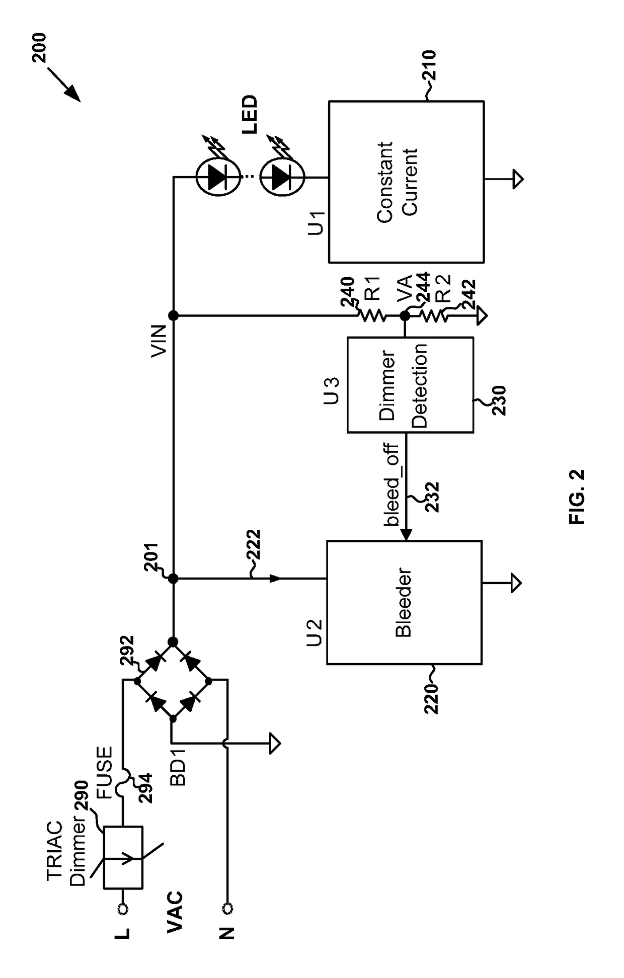 Systems and methods for bleeder control related to lighting emitting diodes
