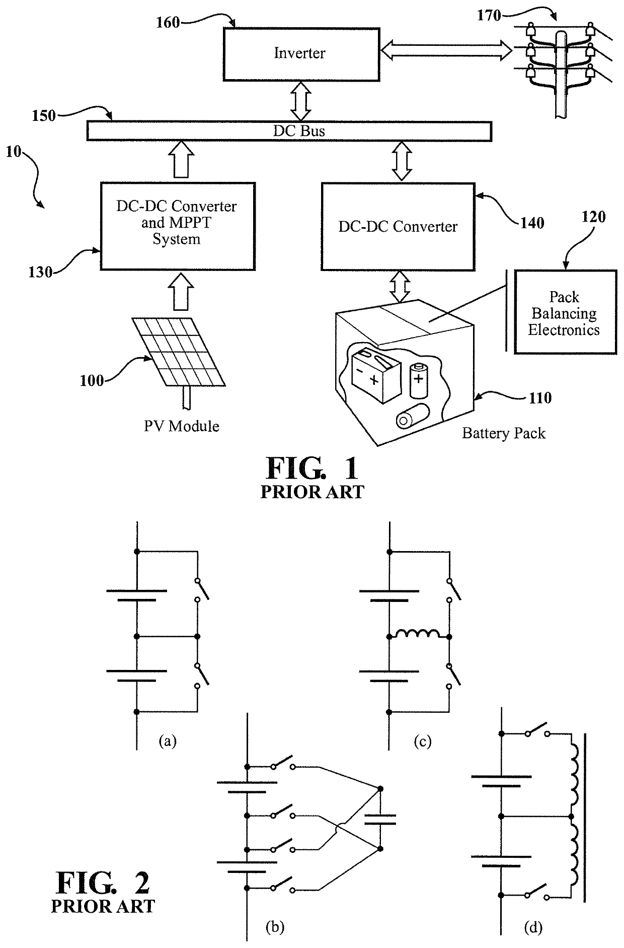 Self-balancing photovoltaic energy storage system and method