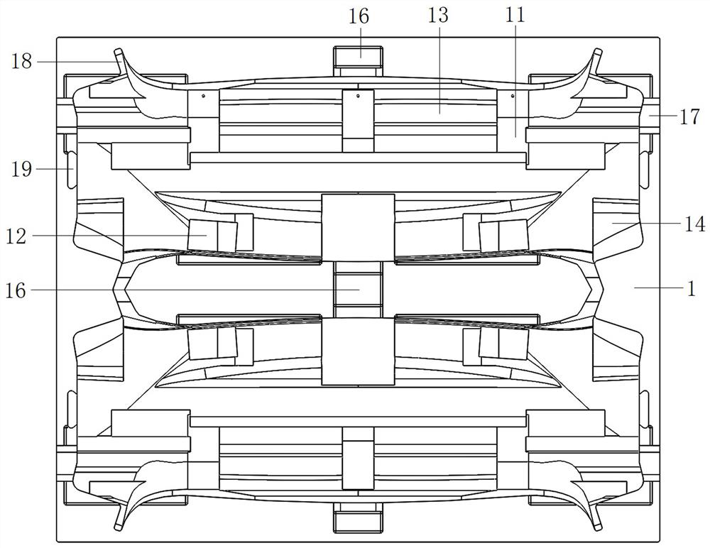 Packaging box for rear panel