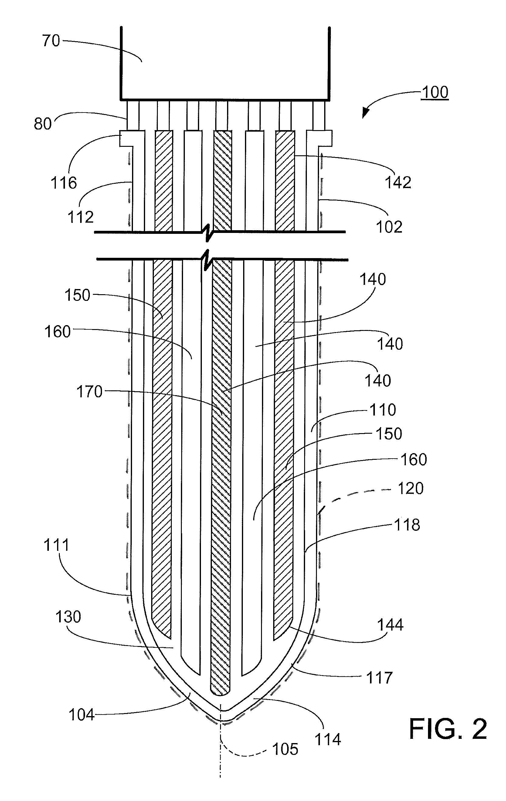 Control rod with outer hafnium skin