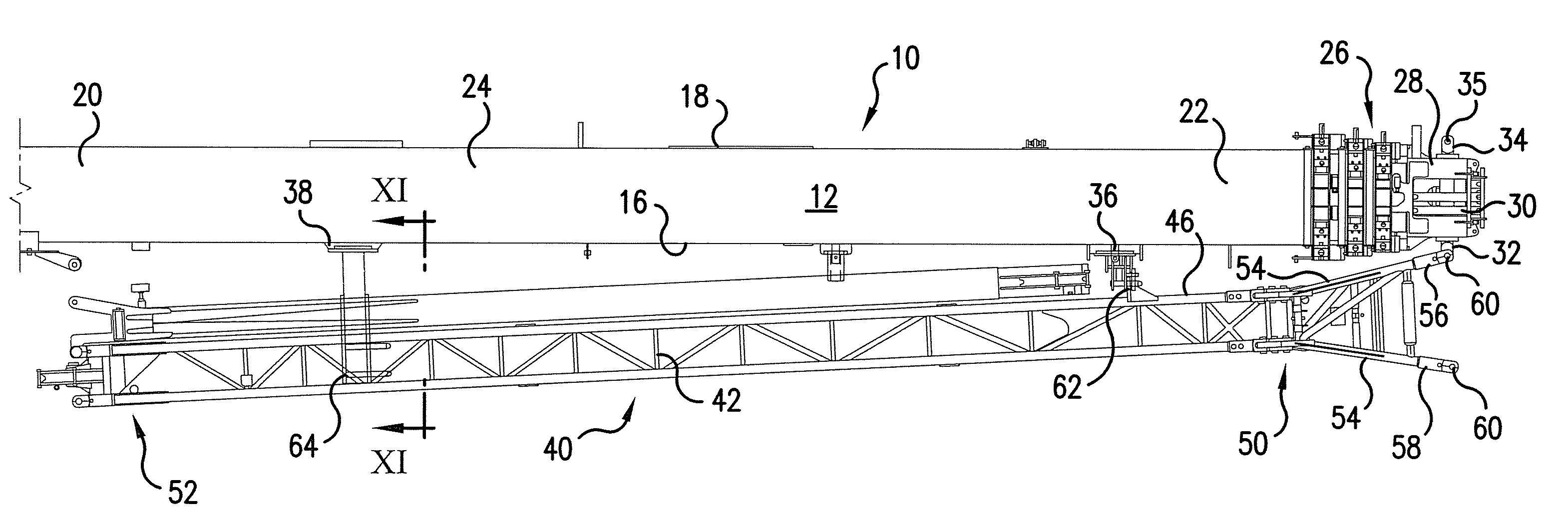 Automatically deployable boom extension and method of deploying same