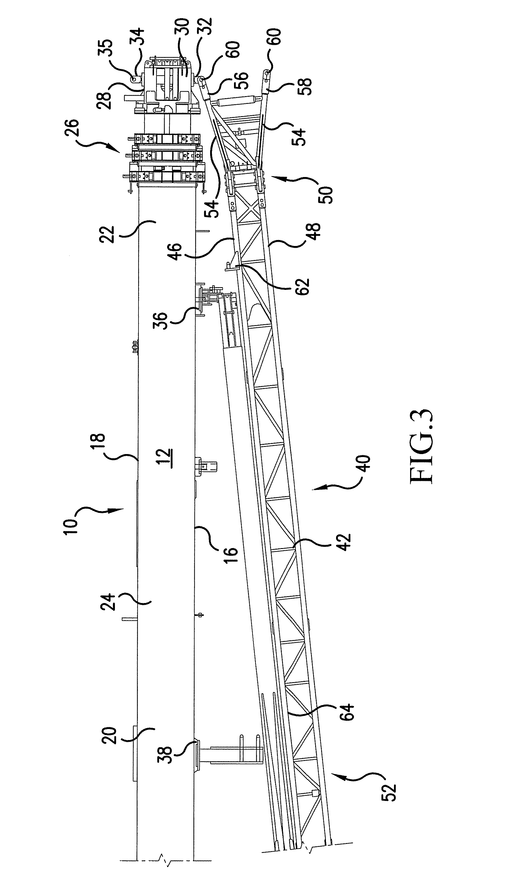 Automatically deployable boom extension and method of deploying same