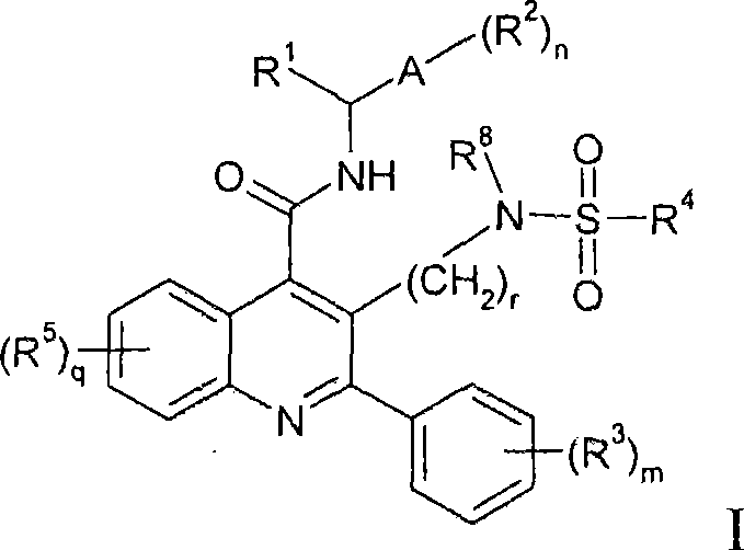 Alkylsulphonamide quinolines