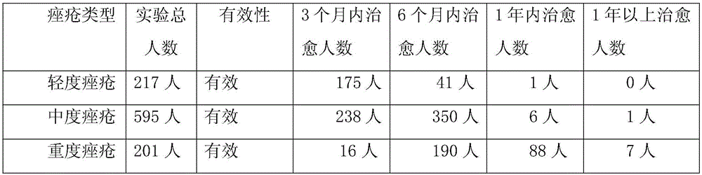 Traditional Chinese medicine composition for treating acne and preparing method thereof