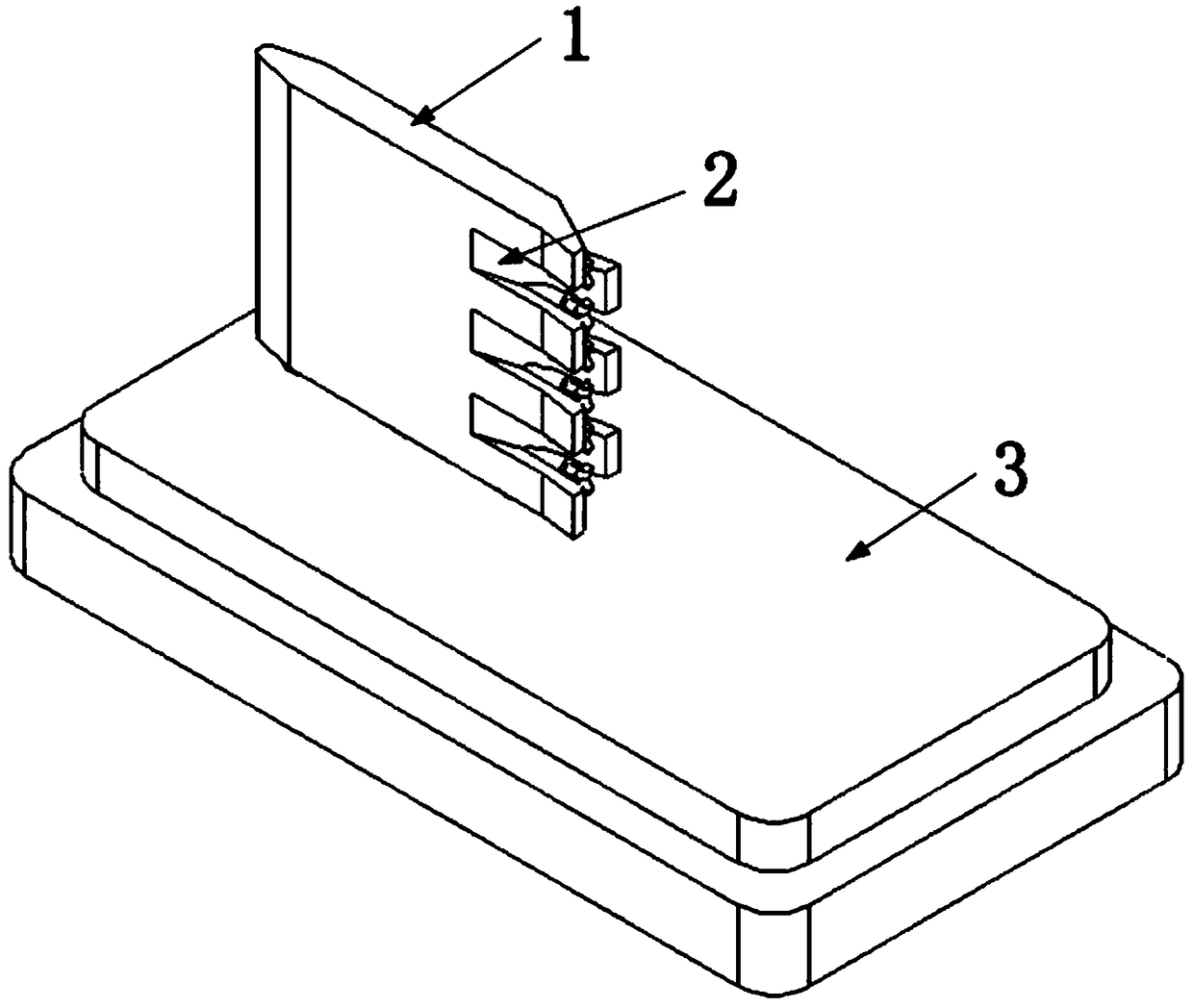 Supporting plate jetting combustion device with pulsed ignition source and ignition method