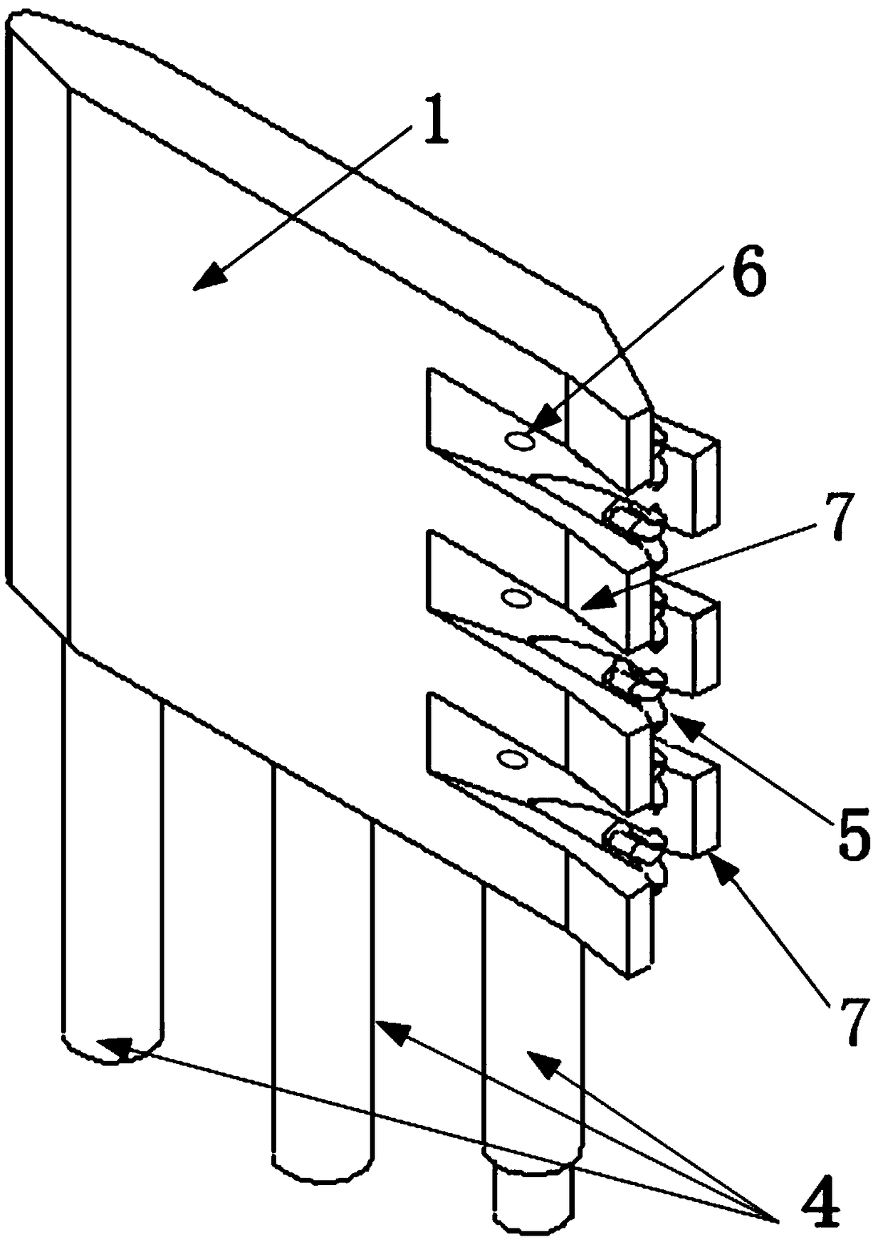 Supporting plate jetting combustion device with pulsed ignition source and ignition method