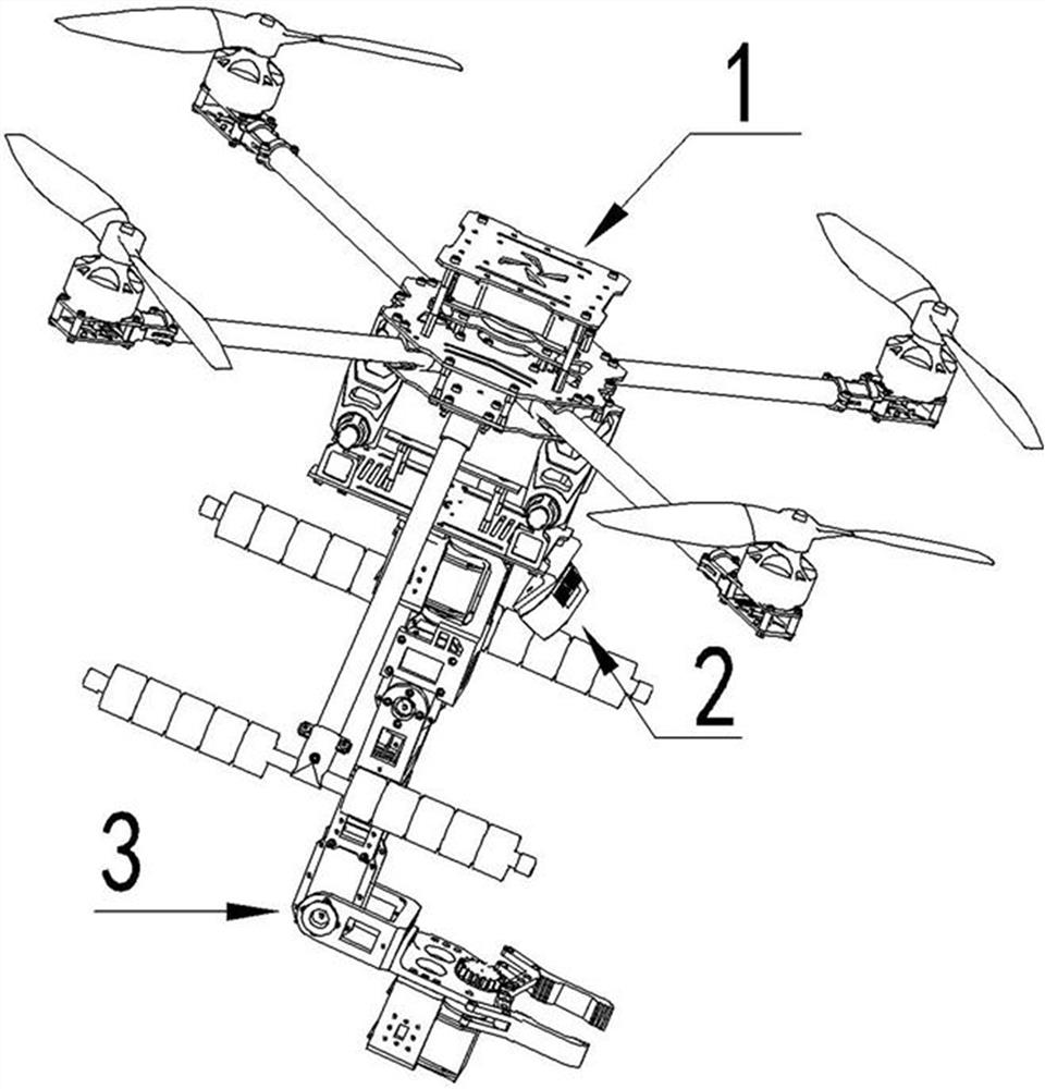 Visual servo and multi-task control method for flying mechanical arm based on spherical model