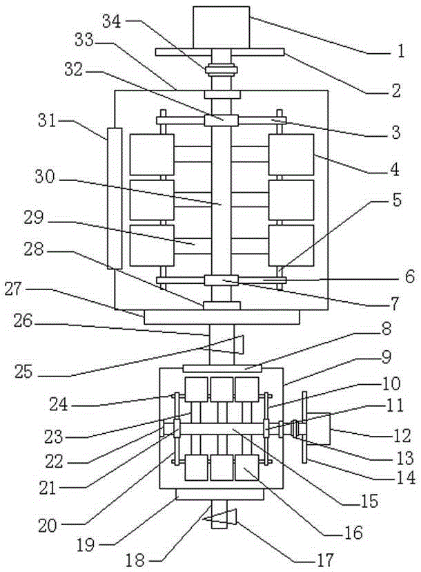 Flexible blade type vertical shaft tide energy water turbine