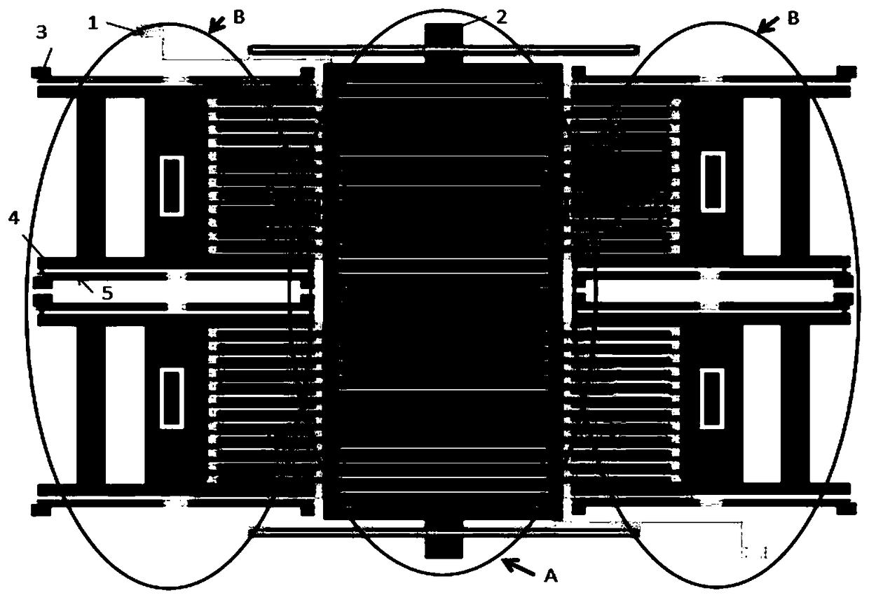 Low-damping capacitive acceleration sensor and preparation method thereof