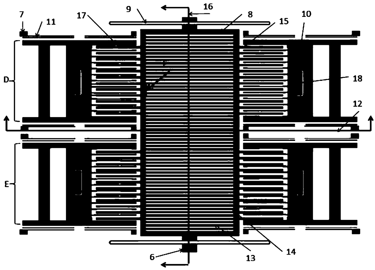 Low-damping capacitive acceleration sensor and preparation method thereof