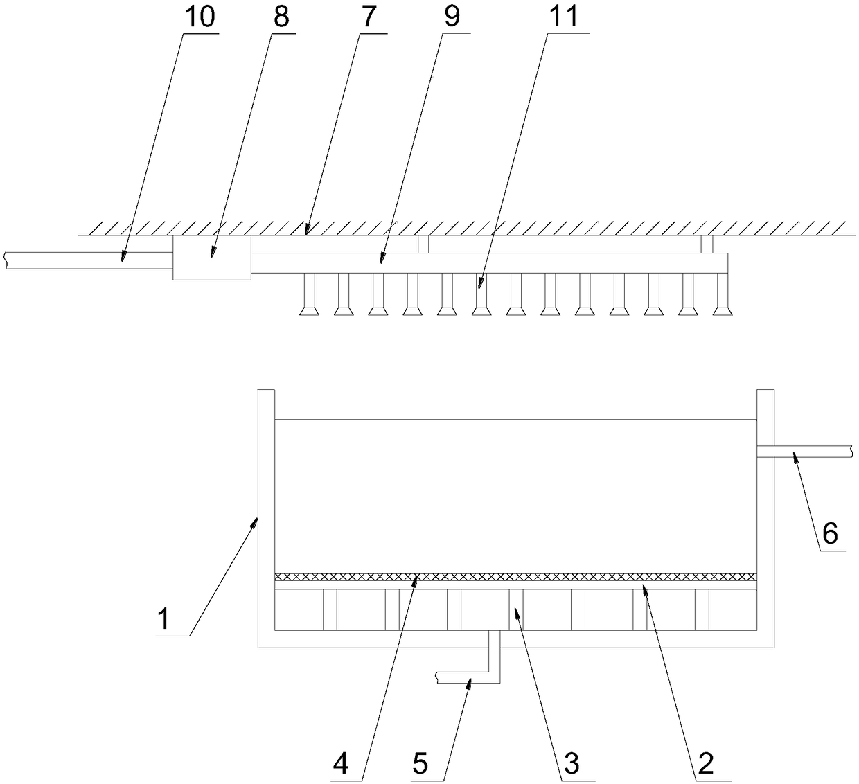 Fish fry breeding and water-draining system and water changing method thereof