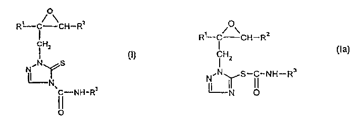 Oxyranyle-triazoline thiones and their use as microbicides