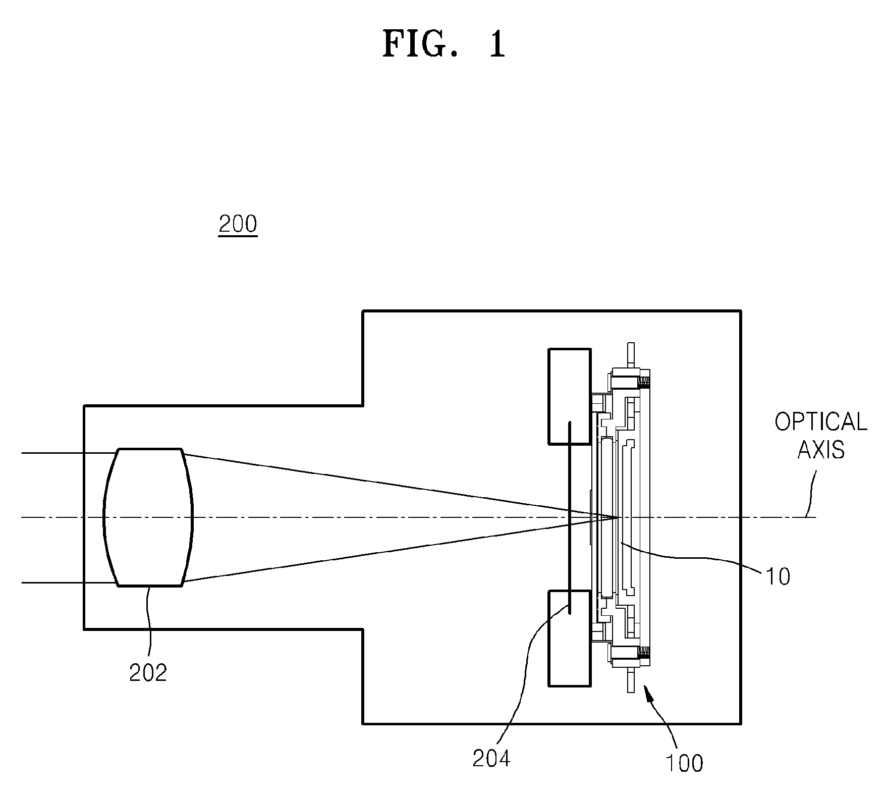 Image sensor assembly for removing dust from a surface of an image sensor