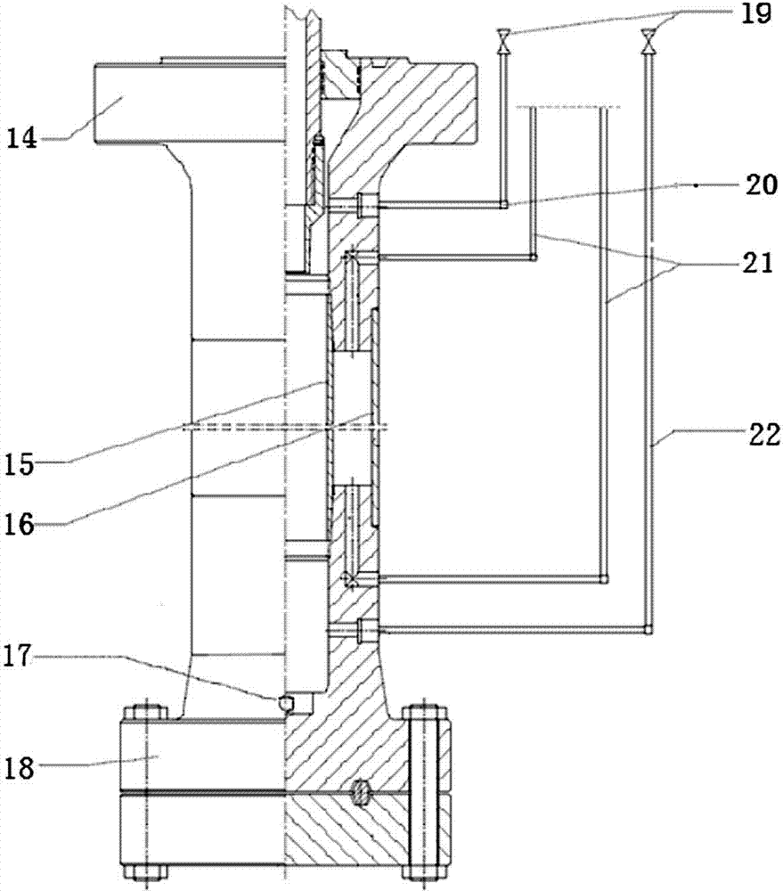 Downhole tool high-temperature and high-pressure simulation test device and test method