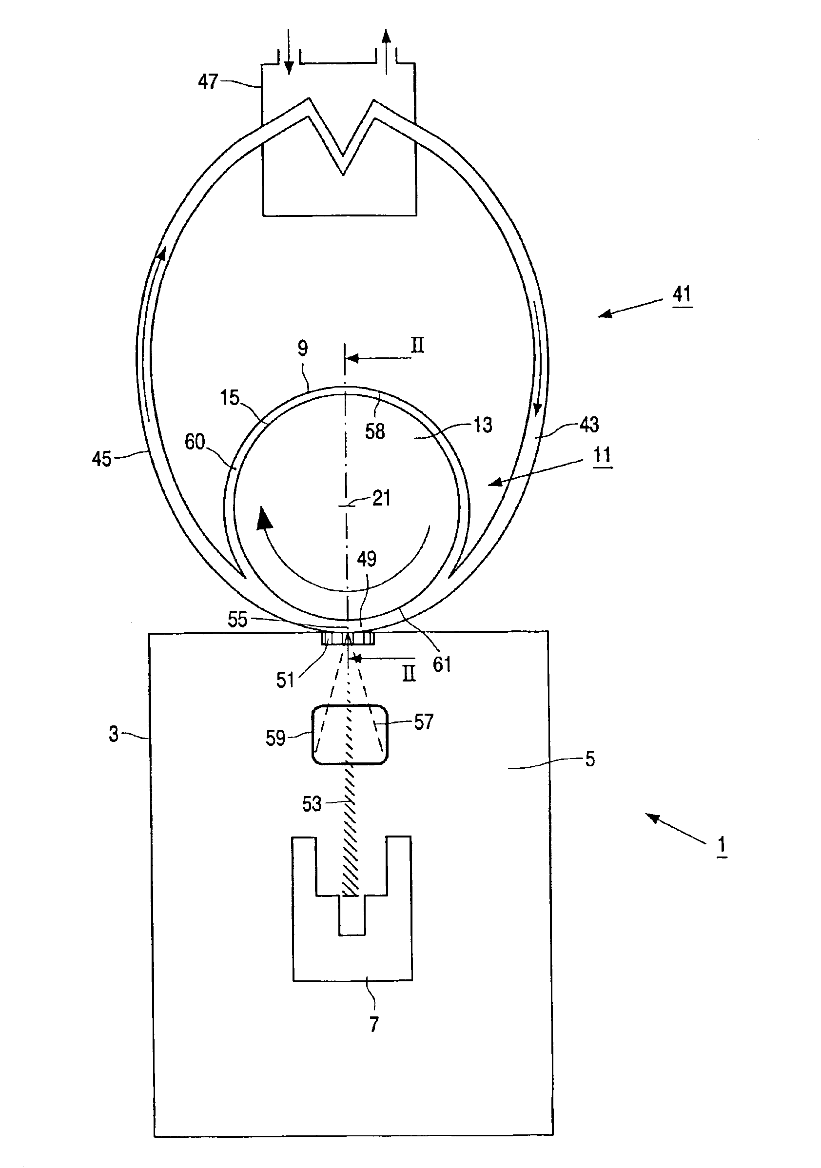 Device for generating X-rays