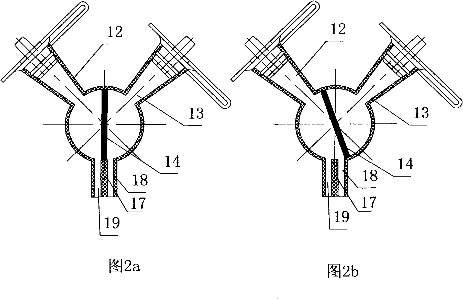 Adjustable double-cavity stomach tube
