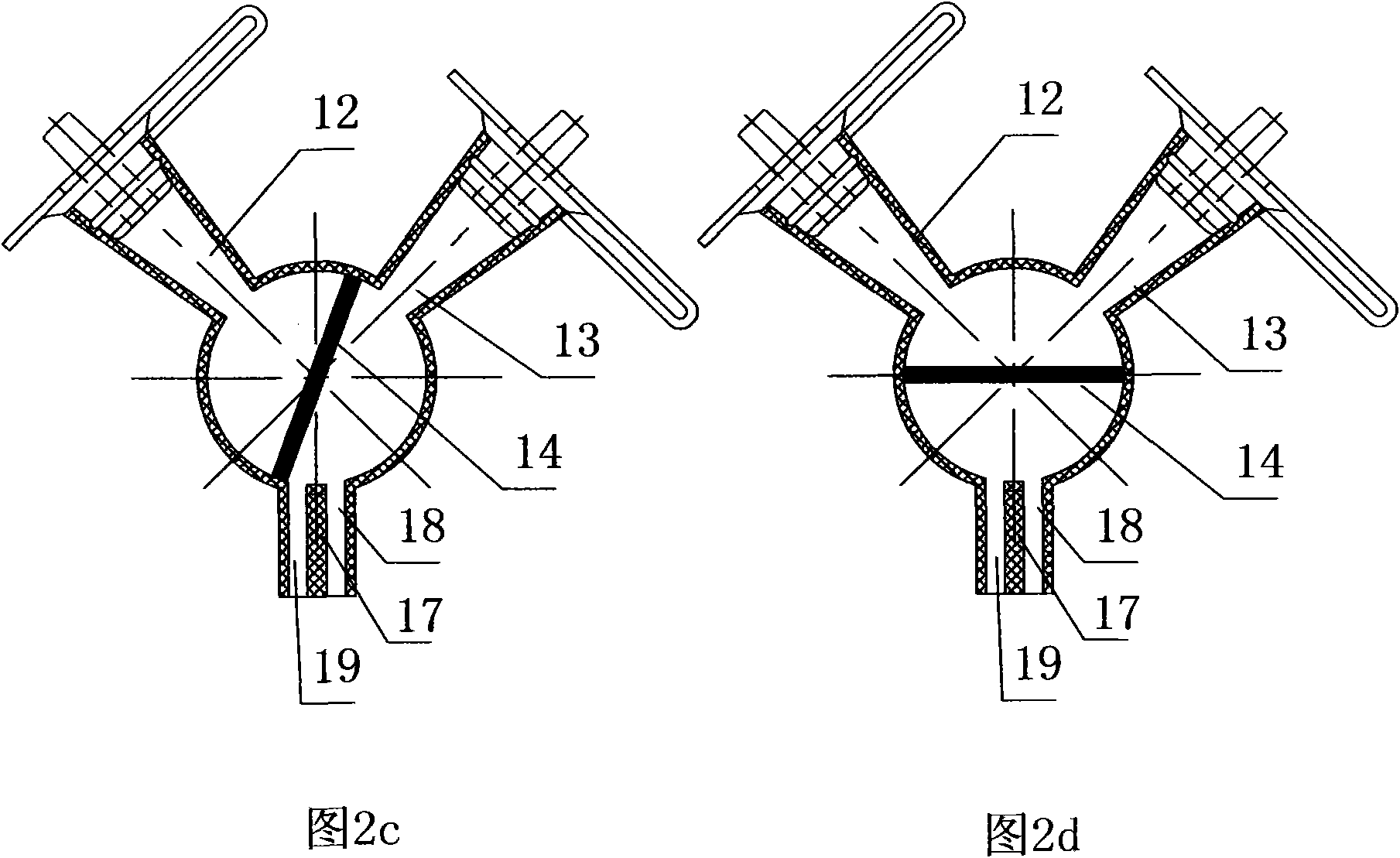 Adjustable double-cavity stomach tube