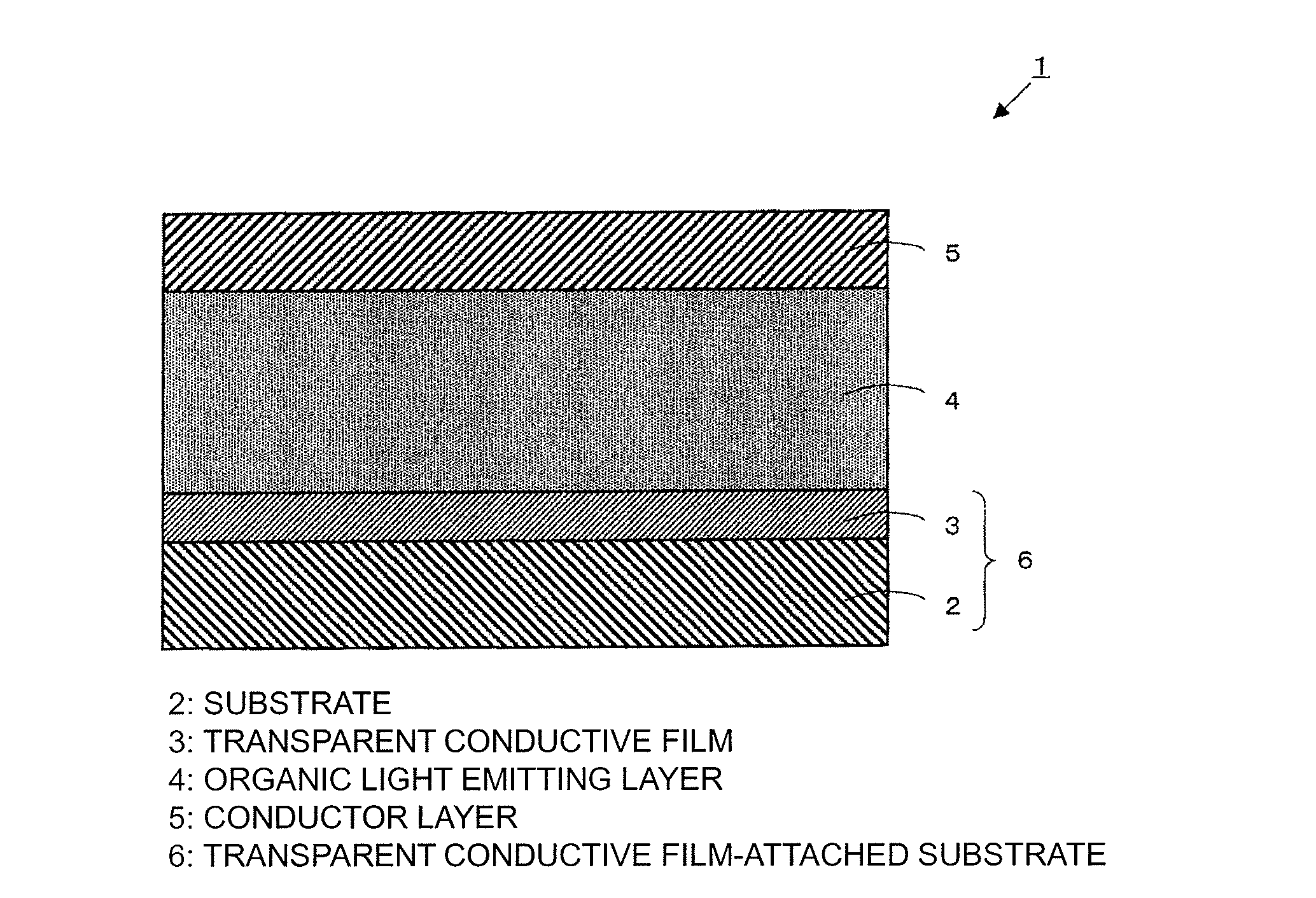 Transparent conductive film, substrate with transparent conductive film, and organic electroluminescence element using the same