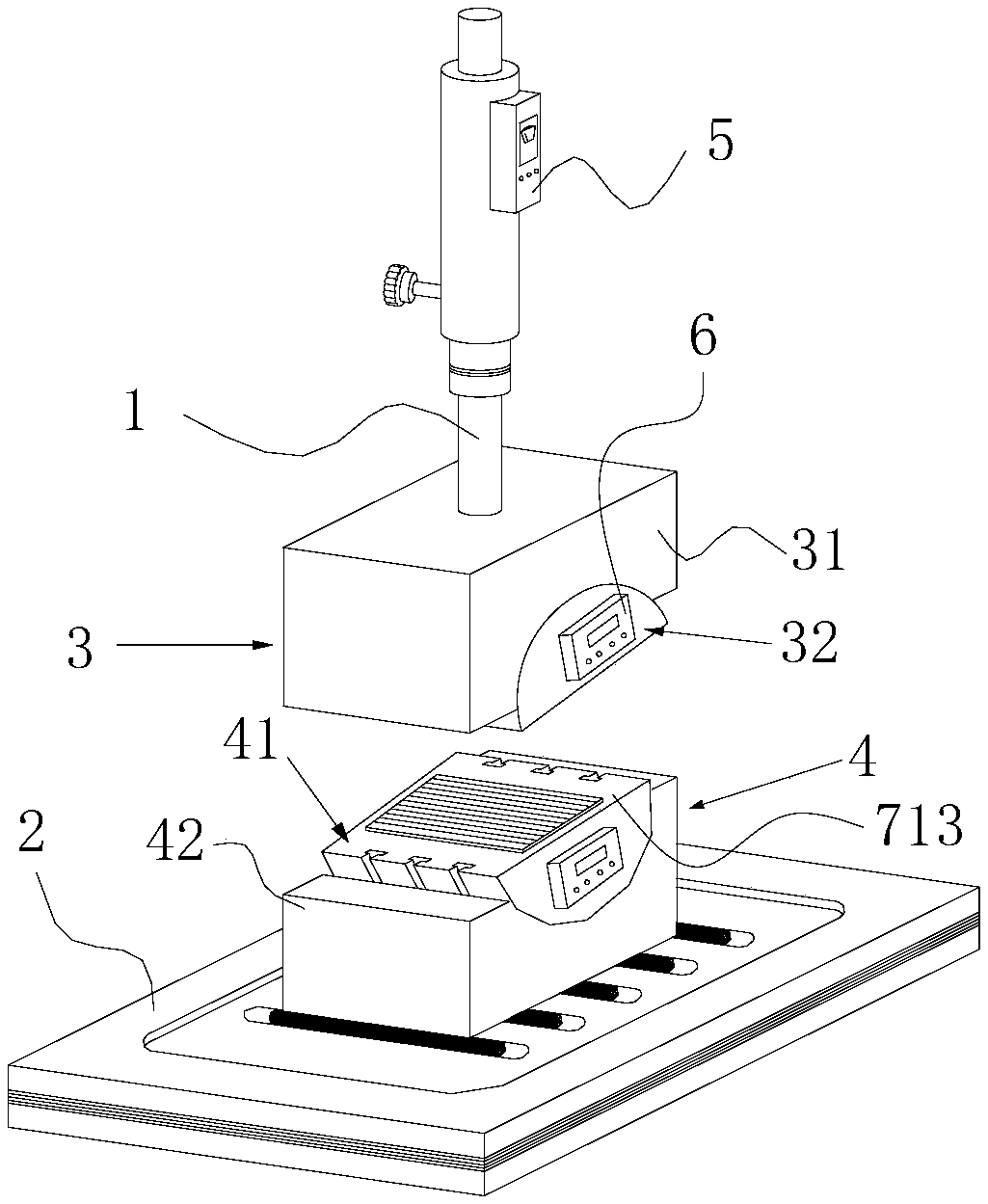 Angle-adjustable material pressure resistance measuring device