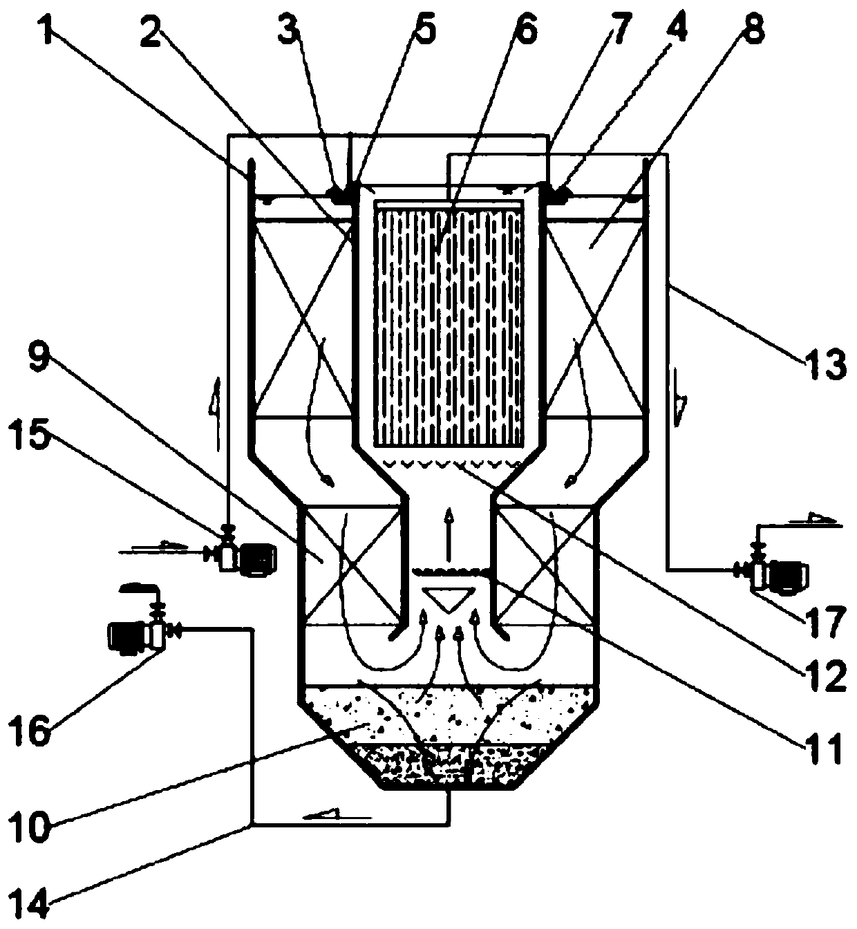 Energy-saving tower-type internal circulation reactor