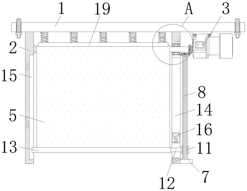 Electric stage opening and closing device