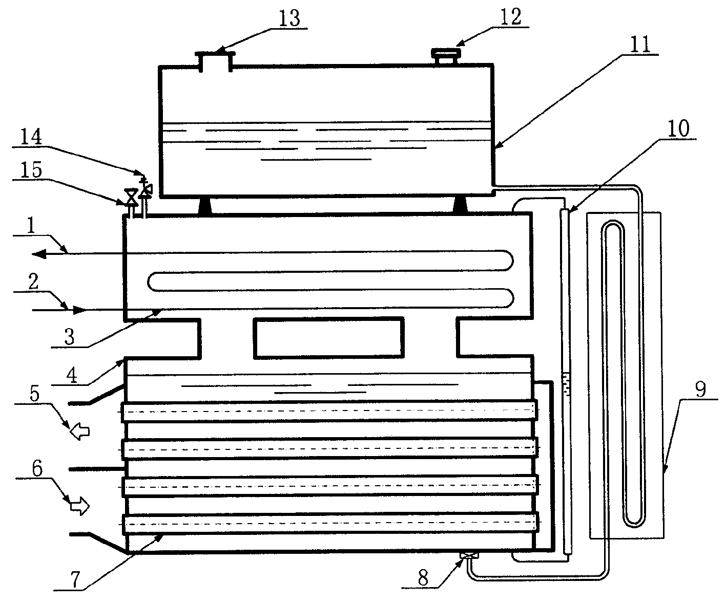 Phase-transition-liquid bathing heat exchanger