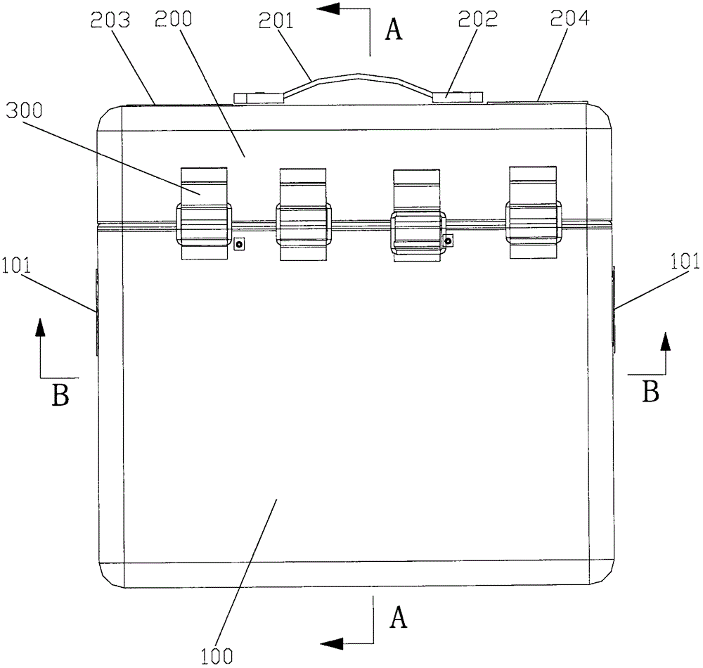 Emergency handling case and emergency handling device for passenger cabin of airplane