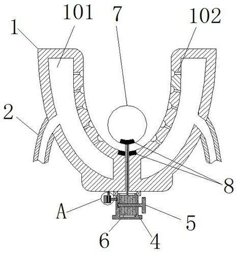 A nursing inspection device that reduces the inconvenience of gastroscopy examination caused by retching of patients