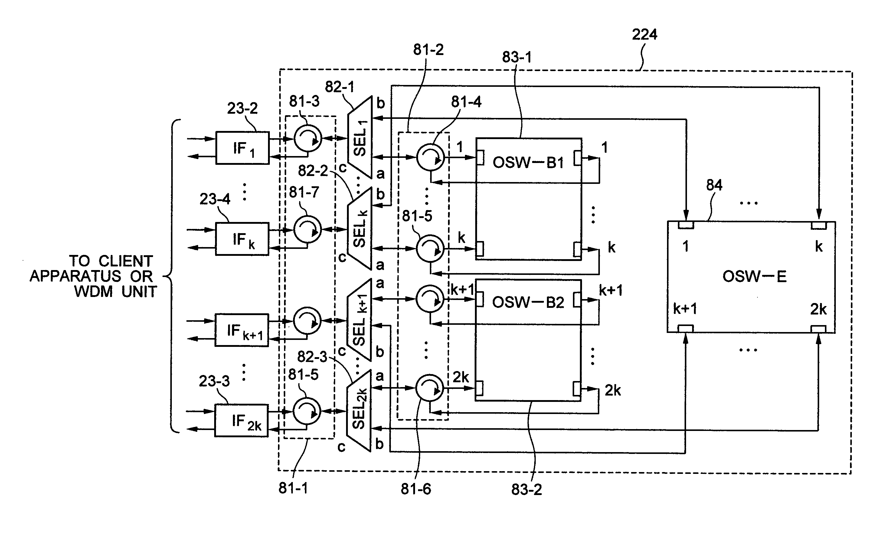 Optical switch and optical crossconnect apparatus