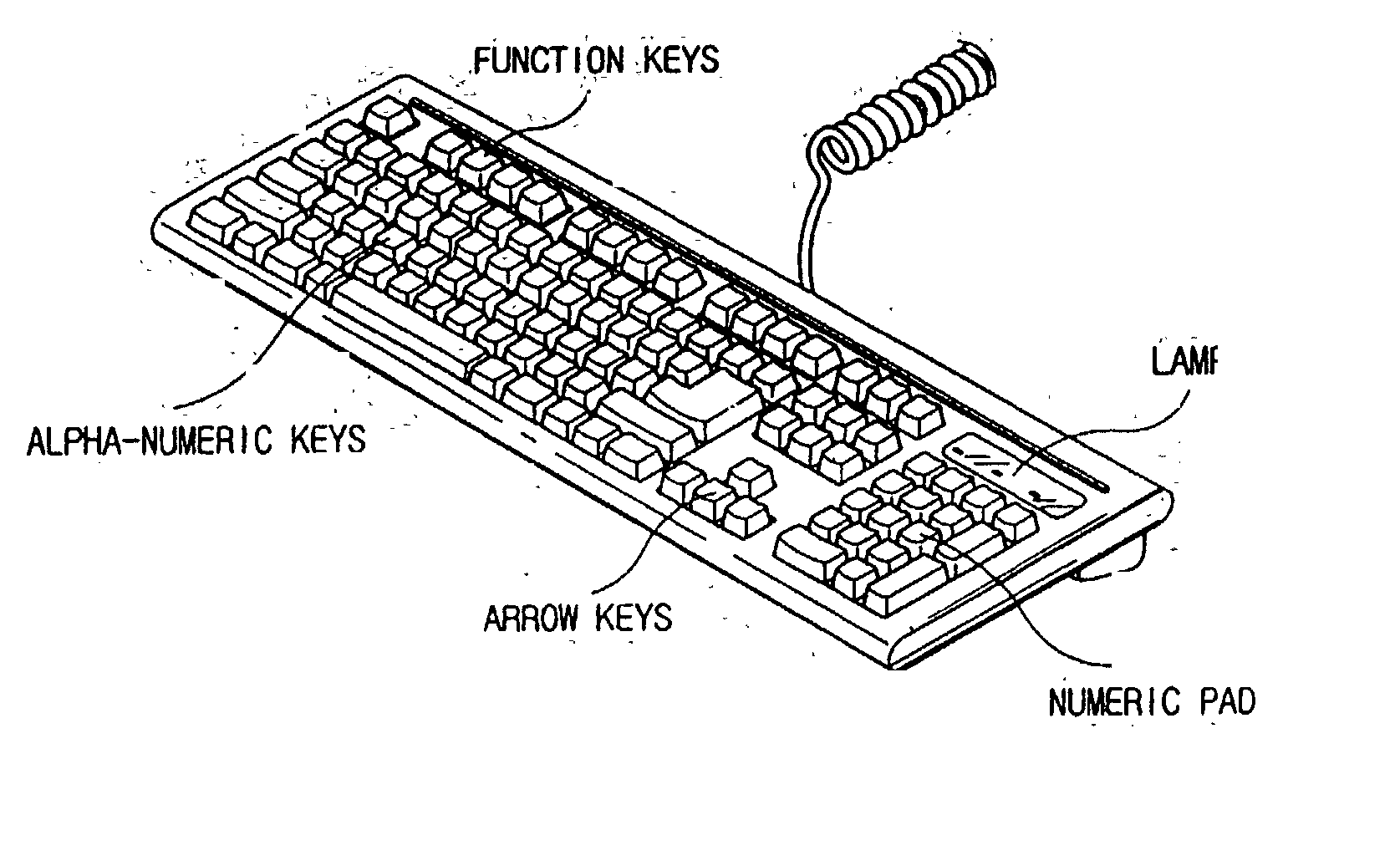 Wired keyboard with built-in web camera