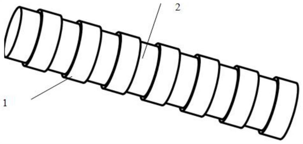 An anchoring device for a wound composite carbon fiber plate